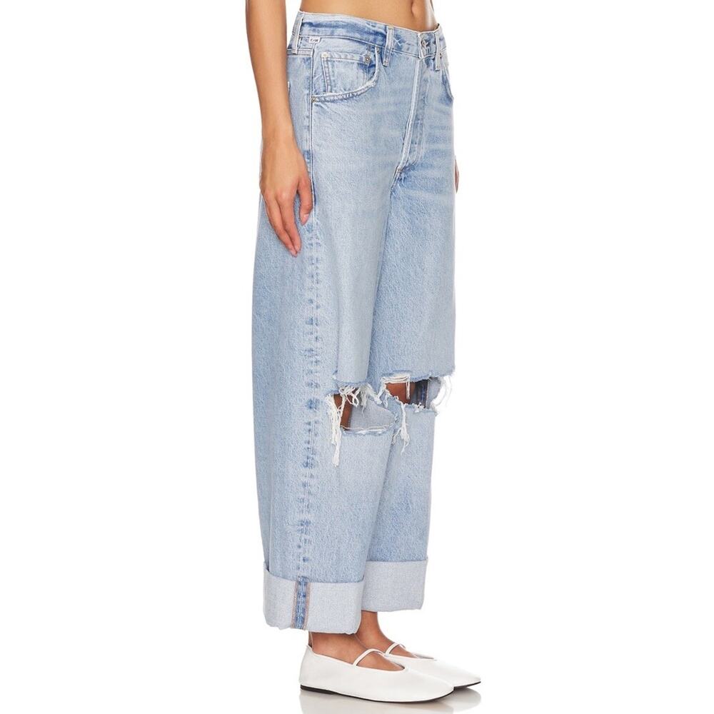 Citizens of Humanity Ayla Baggy Jeans Pagoda Distressed Wide Leg 27 - Picture 6 of 13